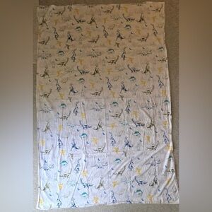 Pottery Barn Kids Dinosaurs Flat Sheet EUC 100% cotton - 81" W x 91" L